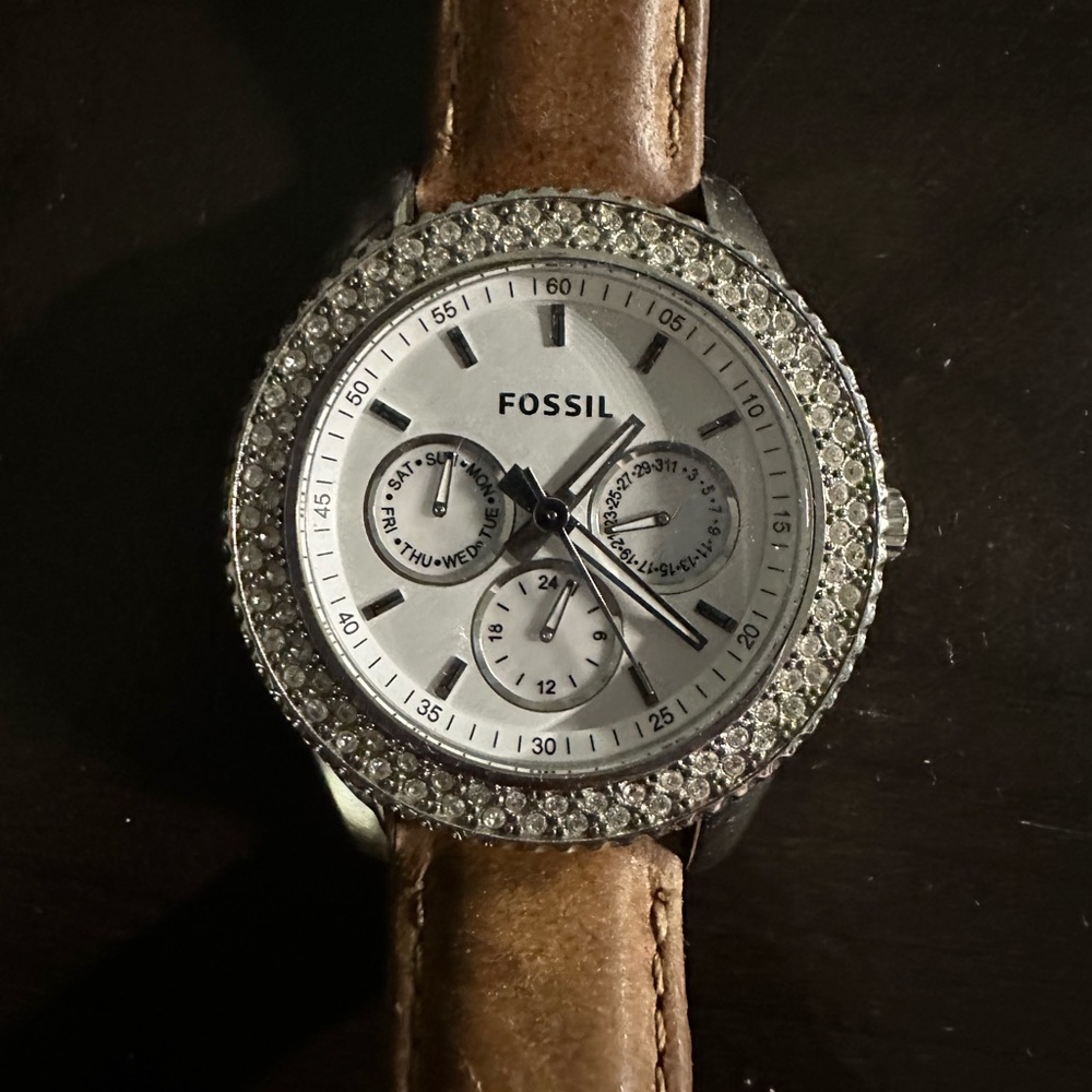 Fossil leather watch